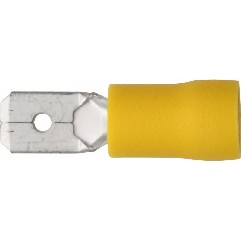 6.5mm (SPADE) MALE TERMINALS (YELLOW) (50)