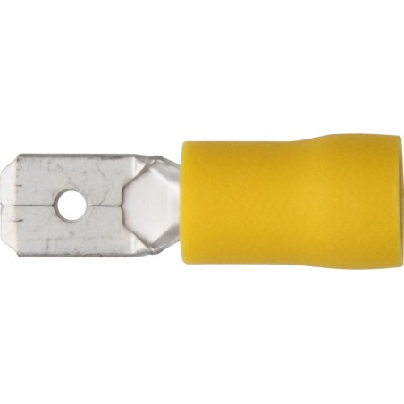 6.5mm (SPADE) MALE TERMINALS (YELLOW) (50)