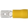6.5mm (SPADE) MALE TERMINALS (YELLOW) (50)