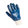 SIZE 10 (XL) BLUE H/W NITRILE GLOVES (KNIT WRIST) (H/D)