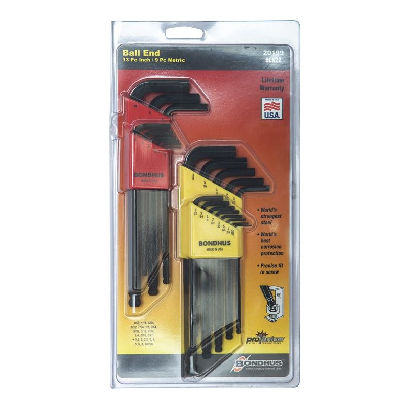 HEX KEYS (L/REACH, BALL/END) (BONDUS) (IMP/MM)