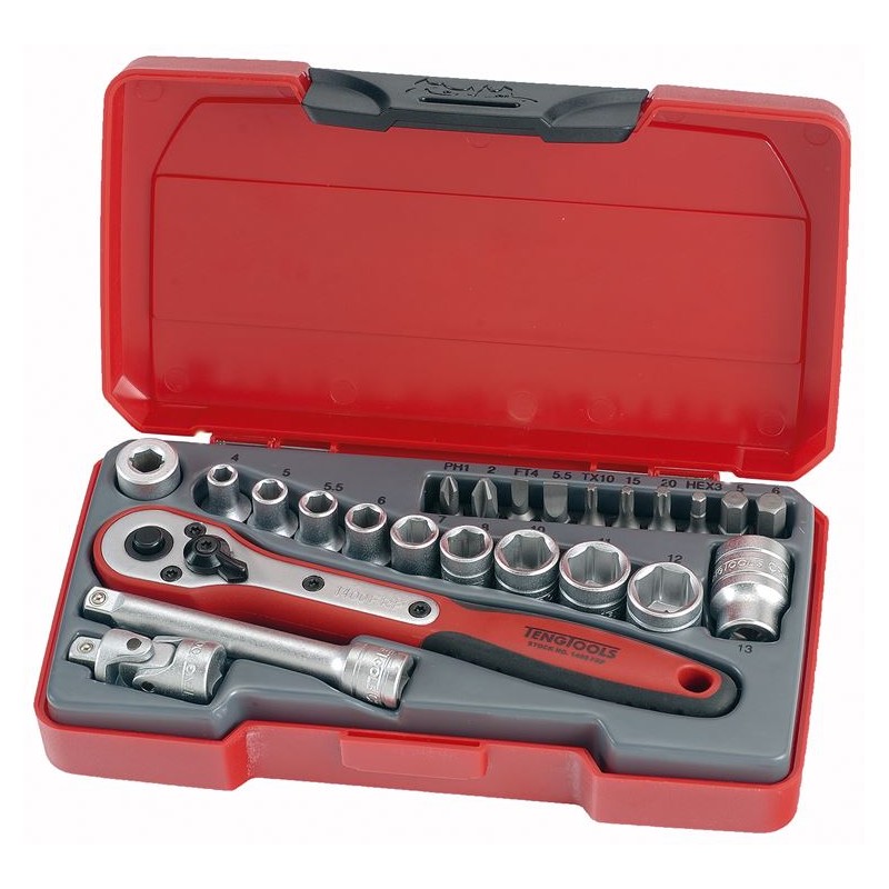 1/4"DR SOCKET SET (23PC) (TENG)
