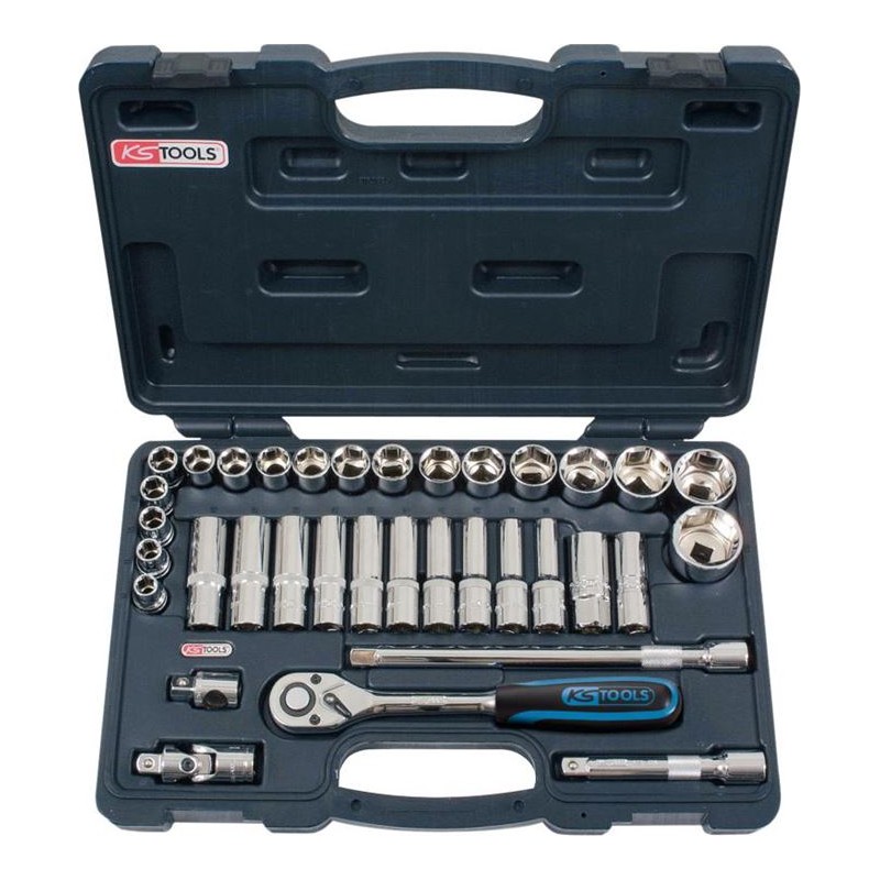 1/2"DR SOCKET SET (35PC) (KS TOOLS)