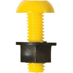 6 X 18mm NUMBER PLATE NYLON NUTS & BOLTS (Y) (100)