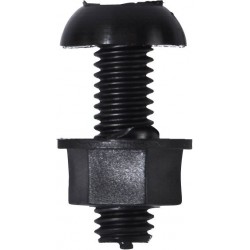6 X 18mm NUMBER PLATE NYLON NUTS & BOLTS (B) (100)