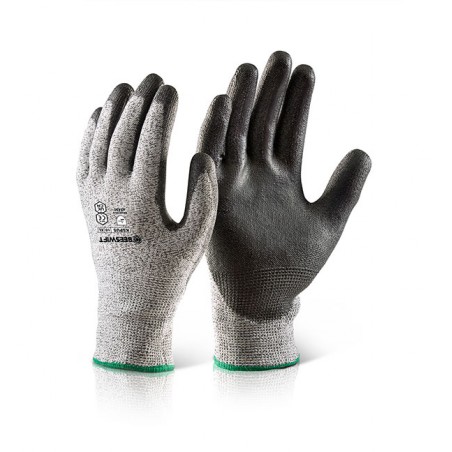 SIZE 11 (XXL) PU COATED CUT RESISTANT GLOVES (10PRS)