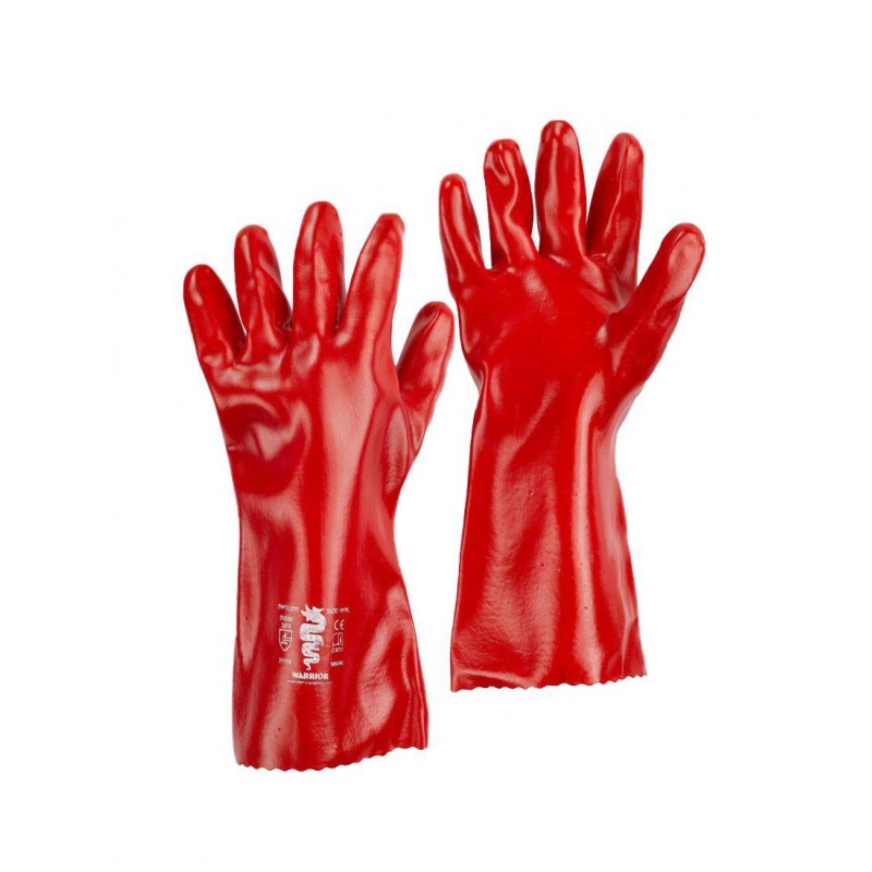 RED PVC GAUNTLETS (35CM)