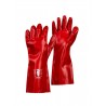 RED PVC GAUNTLETS (40CM) (10PR)