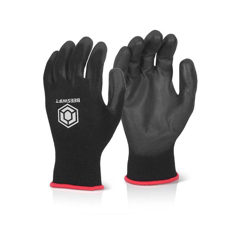 SIZE 9 (L) PU COATED MECHANICS GLOVES (10PR)