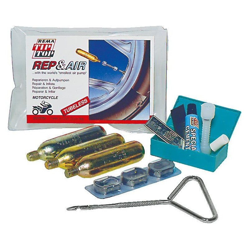 Motorcycle Tyre Repair & Inflate Kit
