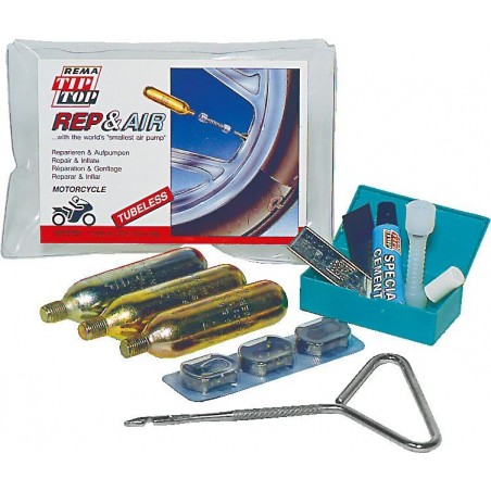 Motorcycle Tyre Repair & Inflate Kit