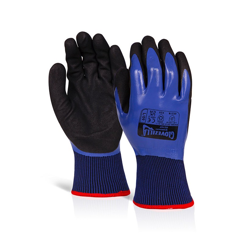 Size 11 (XXL) Waterproof Thermal Nitrile Coated Gloves