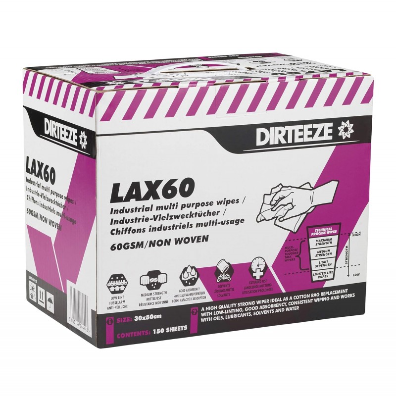 Dirteeze LAX60 Industrial Multi-Purpose Wipes