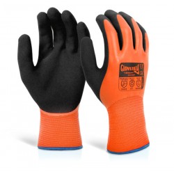 10 x Size 9 (L) Waterproof Thermal Latex Coated Gloves