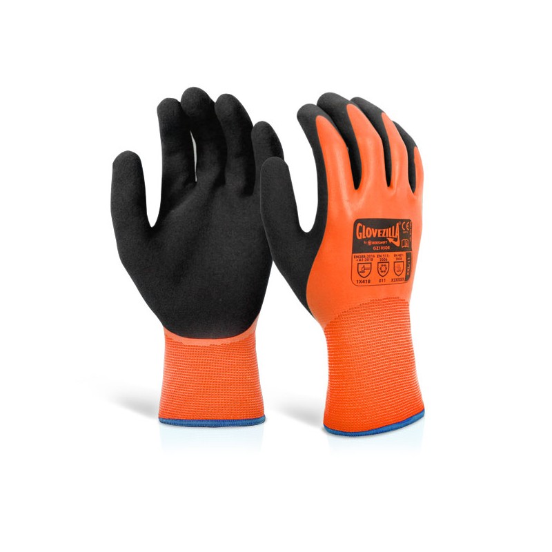 10 X Size 11 (XXL) Waterproof Thermal Latex Coated Gloves