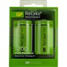2 x D GP Recyko + Rechargeable Batteries