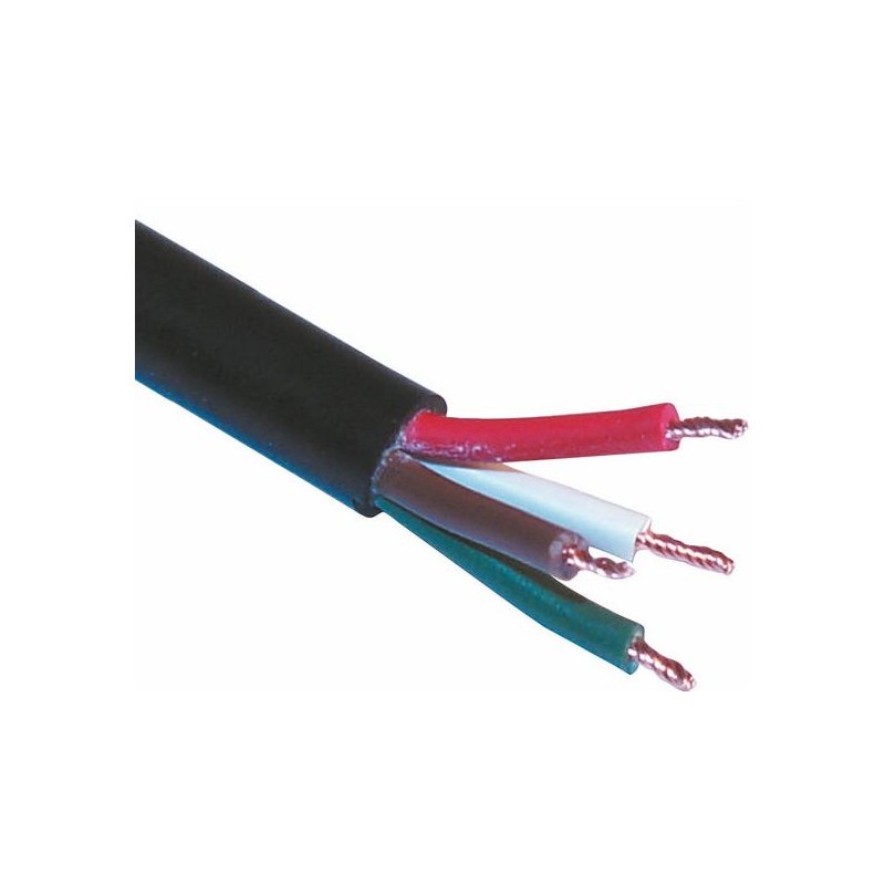 4 Core (4 x 0.65mm²) Black Cable