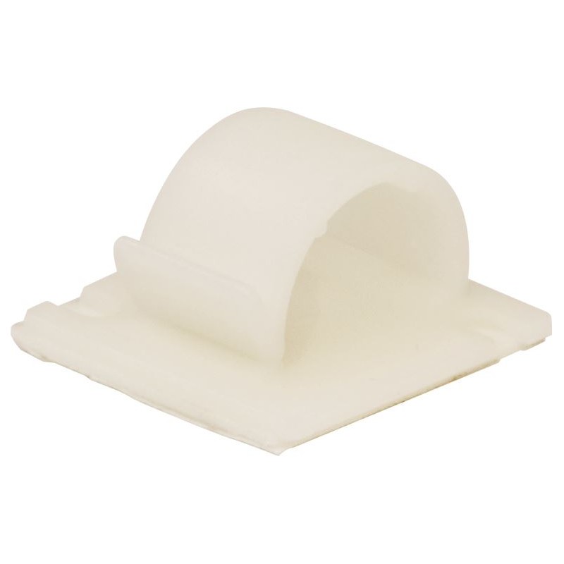 S/ADHESIVE CABLE CLIPS (16 x 16mm) (NATURAL) (50)