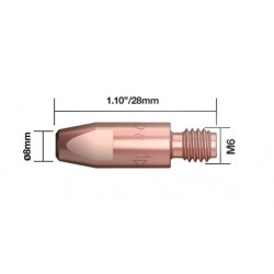 1.0mm MB25/MB36 BZL Mig Welding Contact Tips (6mm Thread)