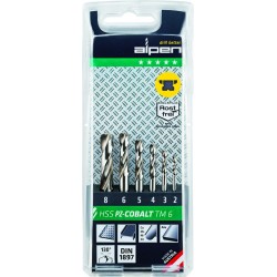Alpen HSS Cobalt Stub Drill Set (2 - 8mm)