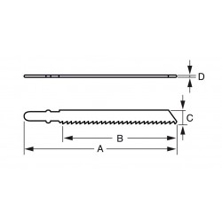 21TPI Bahco Jigsaw Blades For Metal (91-512-5P)