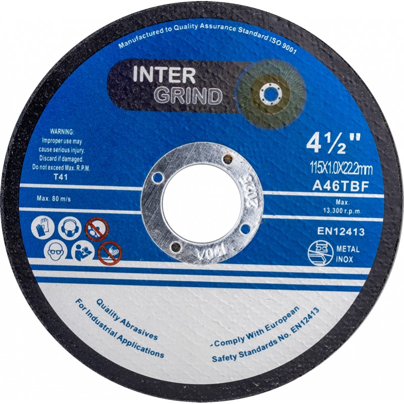 115 x 1.0mm Inter Grind Metal/Inox Cutting Discs (25)