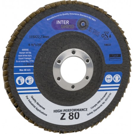 115mm P80 Inter Grind Flap Discs