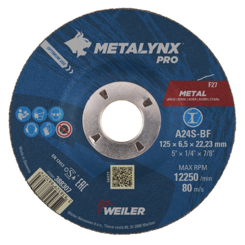 125 x 6.5mm Metalynx Pro Metal Grinding Discs (5)