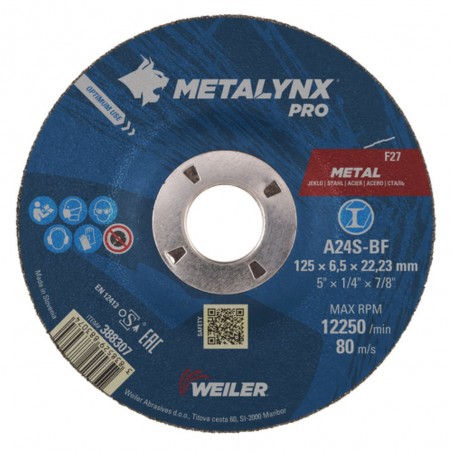 125 x 6.5mm Metalynx Pro Metal Grinding Discs (5)