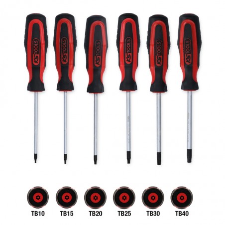 6pc Tamper Proof Torx KS Tools 'ERGOTORQUEplus' screwdriver set