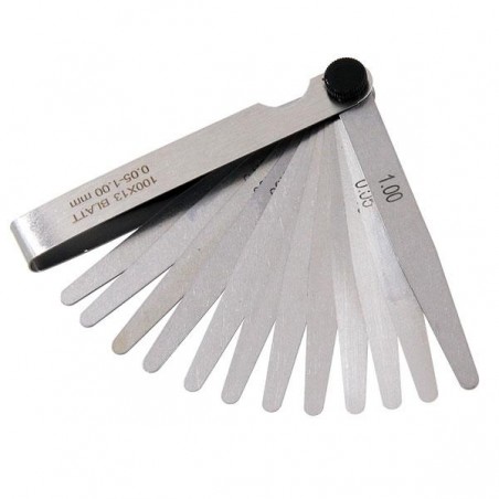 13 Blade Feeler Gauge (0.05 - 1.0mm)