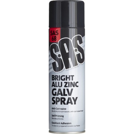 SAS Bright Alu Zinc Galv Spray (500ml)
