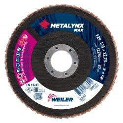 125mm P40 Ceramic 'Metalynx Max' Flap Discs (Coarse)