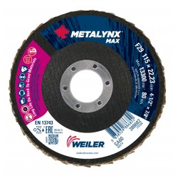 115mm P60 Ceramic 'Metalynx Max' Flap Discs (Medium)