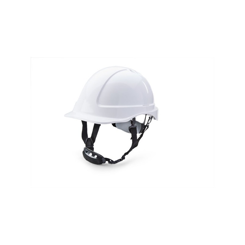 Safety Helmet Compete With 4 Point Chinstrap - White