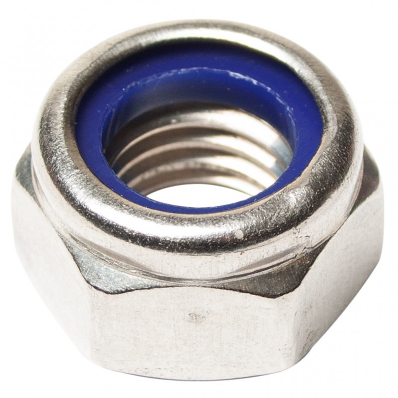 M6 Nylon Insert Nuts (T Type) (DIN 985) (A2 Stainless Steel)